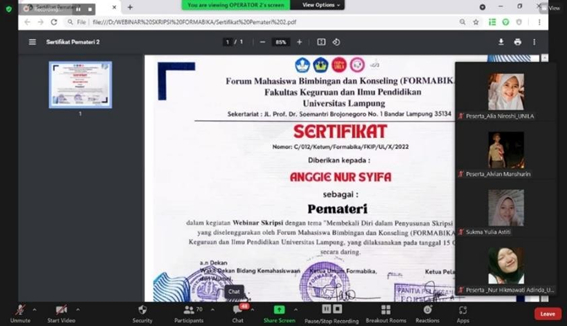 Penyerahan sertifikat